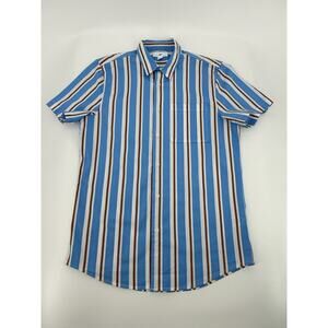 BP. Stripe Stretch Short Sleeve Button Down